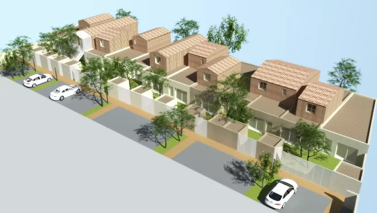 Construction d'un groupe de logements collectifs à Ginestas